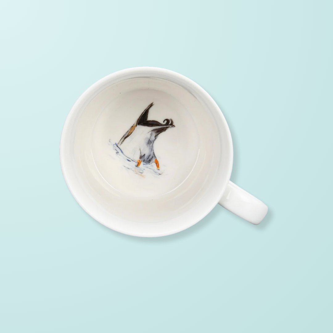 Inside of mug with duck design