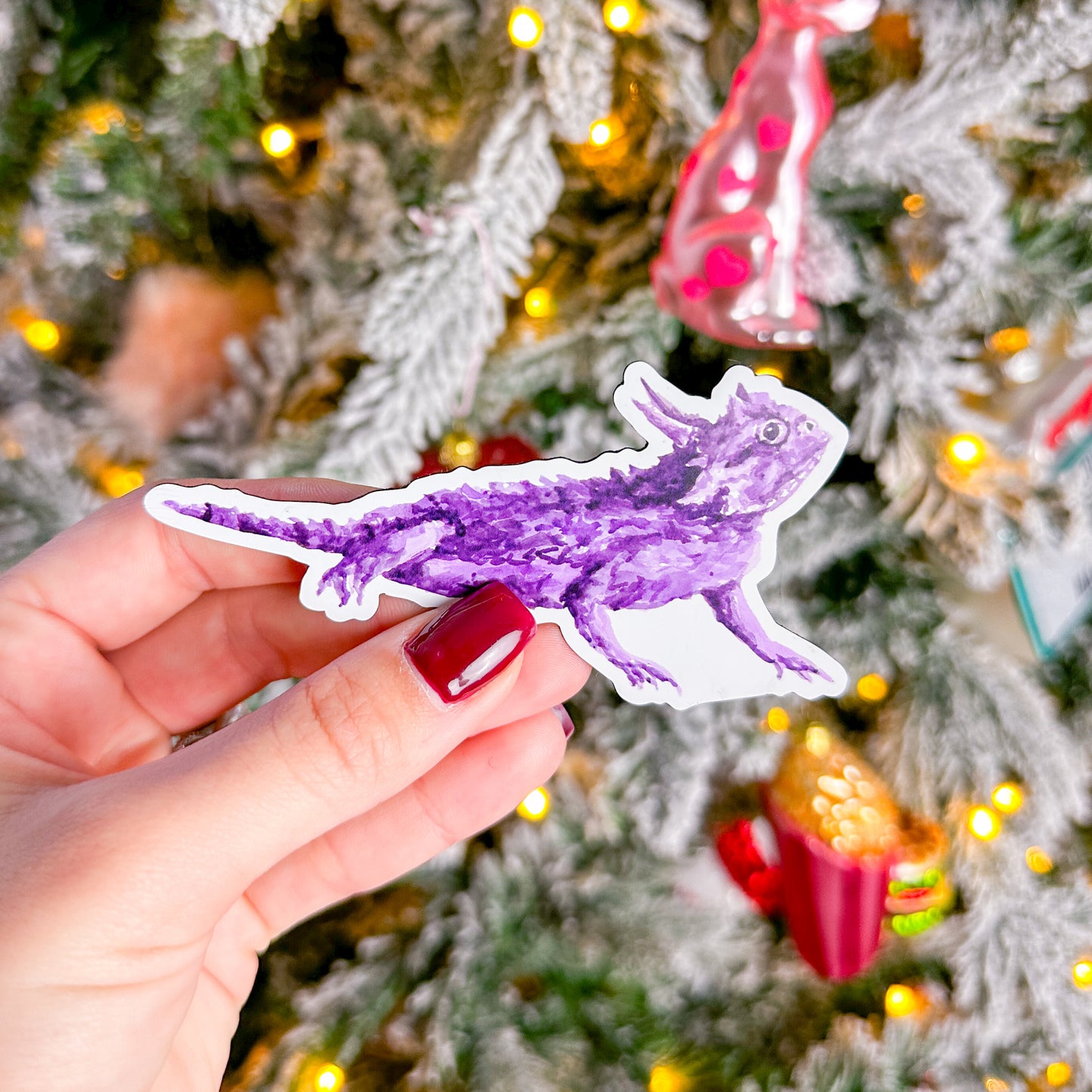 Purple Horned Frog Magnet