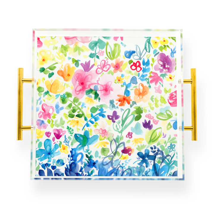 Spring Florals Acrylic Tray