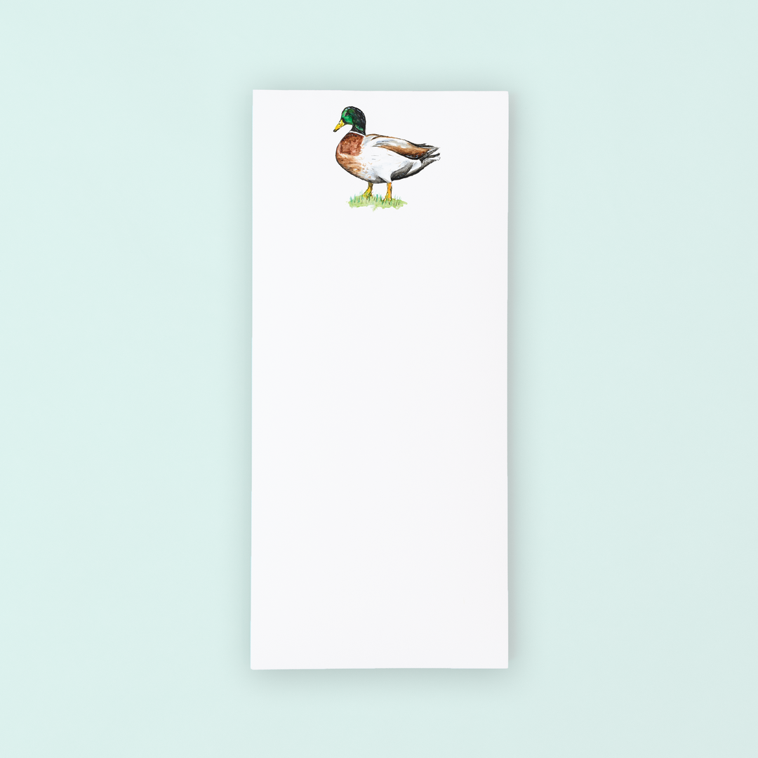 Mallard Duck on Grass Lists Pad