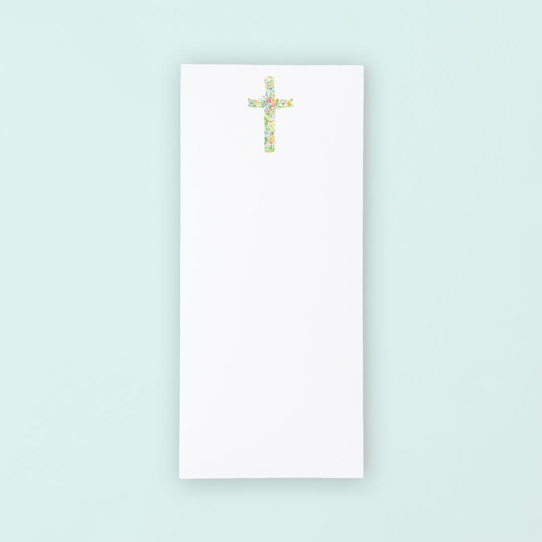 Floral Cross Lists Pad