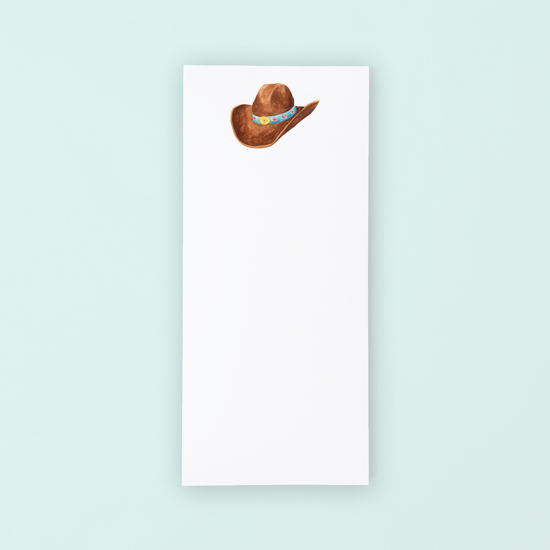 Blue Cowboy Hat Lists Pad