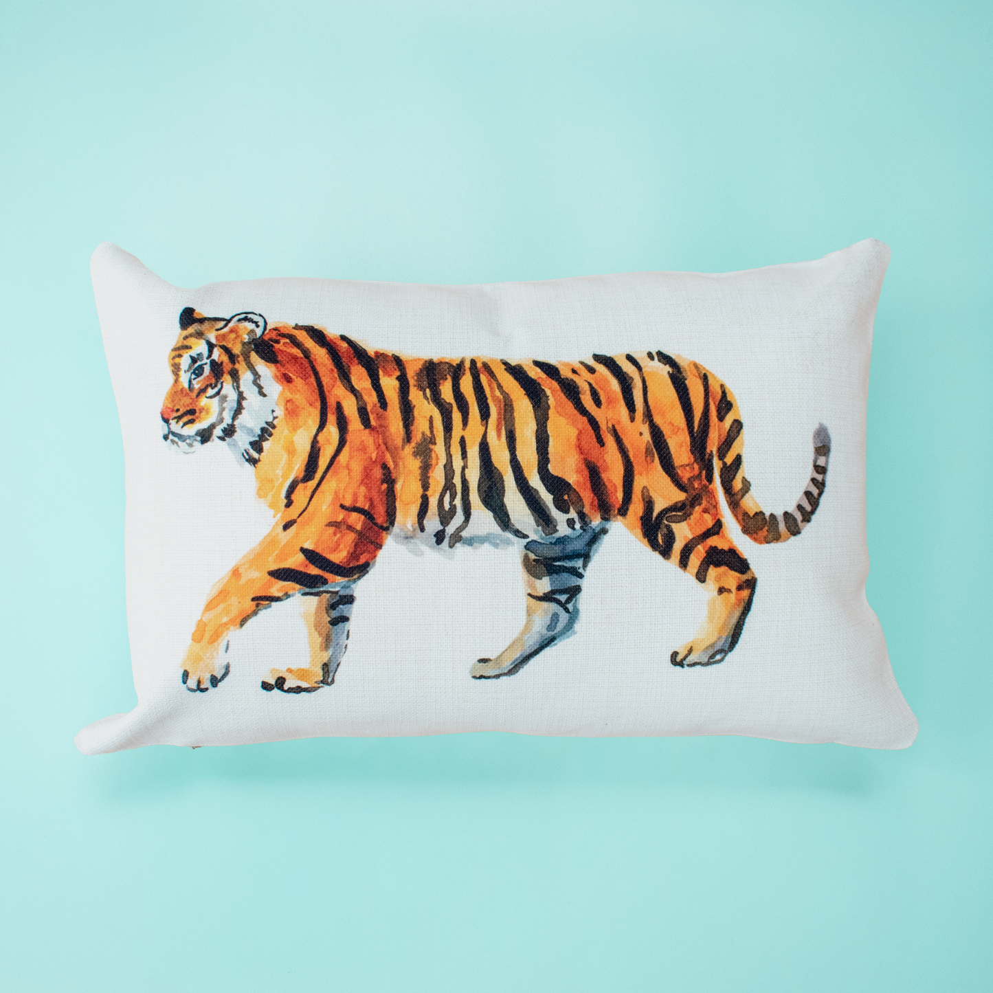 Tiger throw pillow
