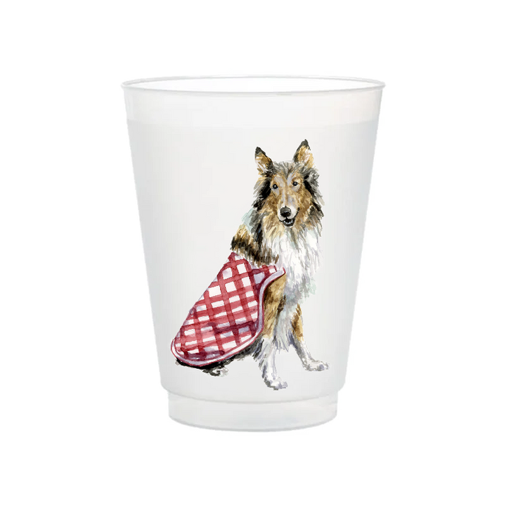 Rough Collie Frosted Cups