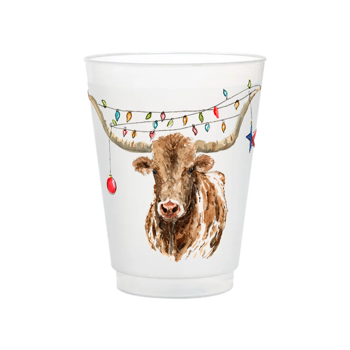 Christmas Longhorn Frosted Cups