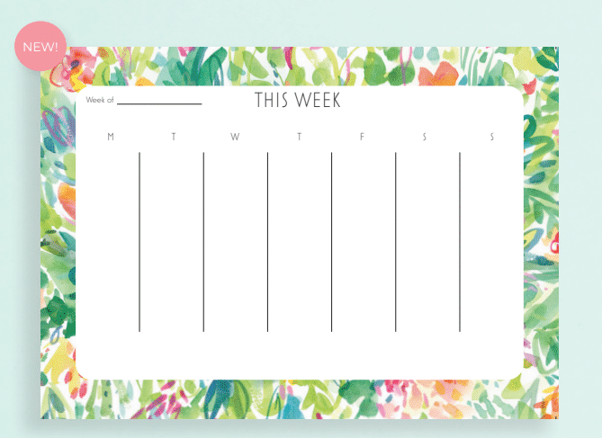 Tropical Floral Weekly Planner