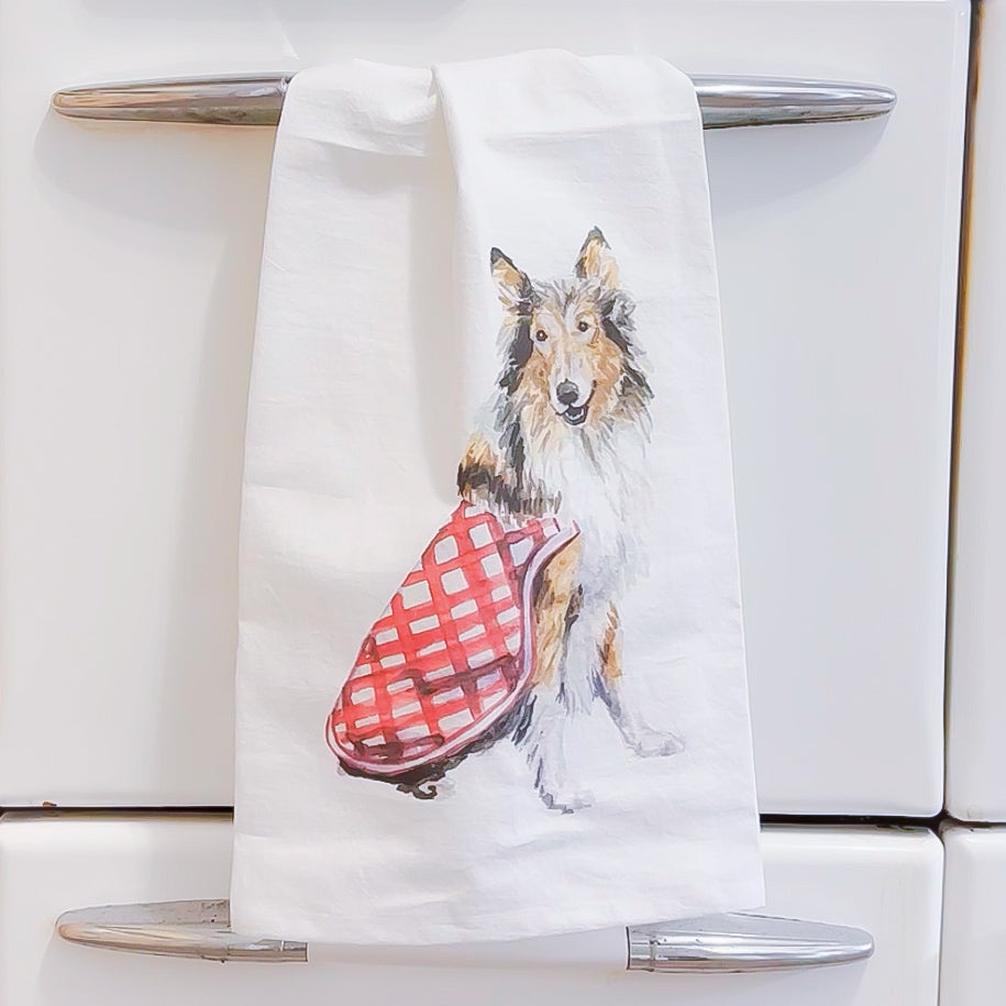 Rough Collie Tea Towel