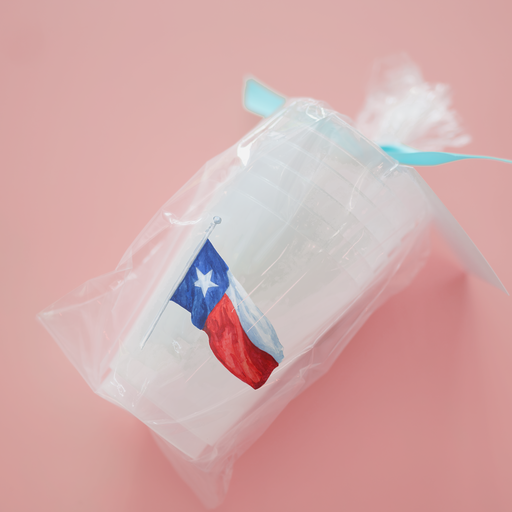 Waving Texas Flag Frosted Cups