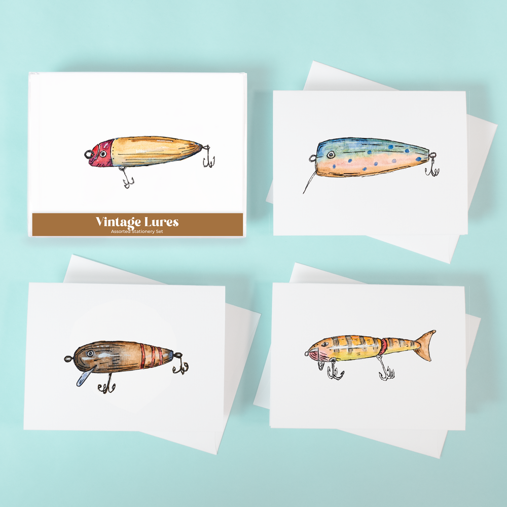 Vintage Lures Assorted Stationery Set