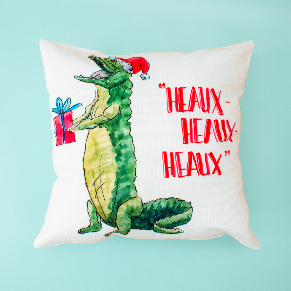 Alligator Santa Pillow