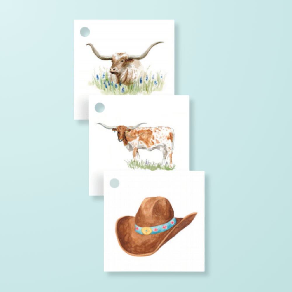Cowgirl Assortment Gift Tags