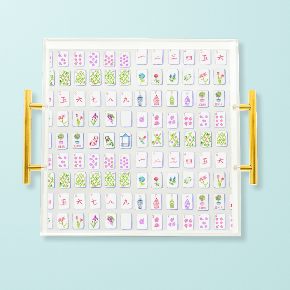 Mahjong Tiles Acrylic Tray