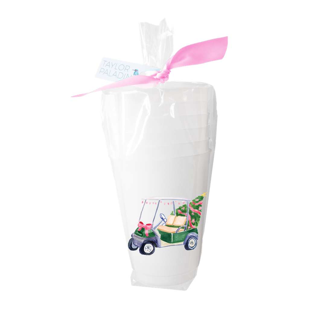 Christmas Golf Cart Cups