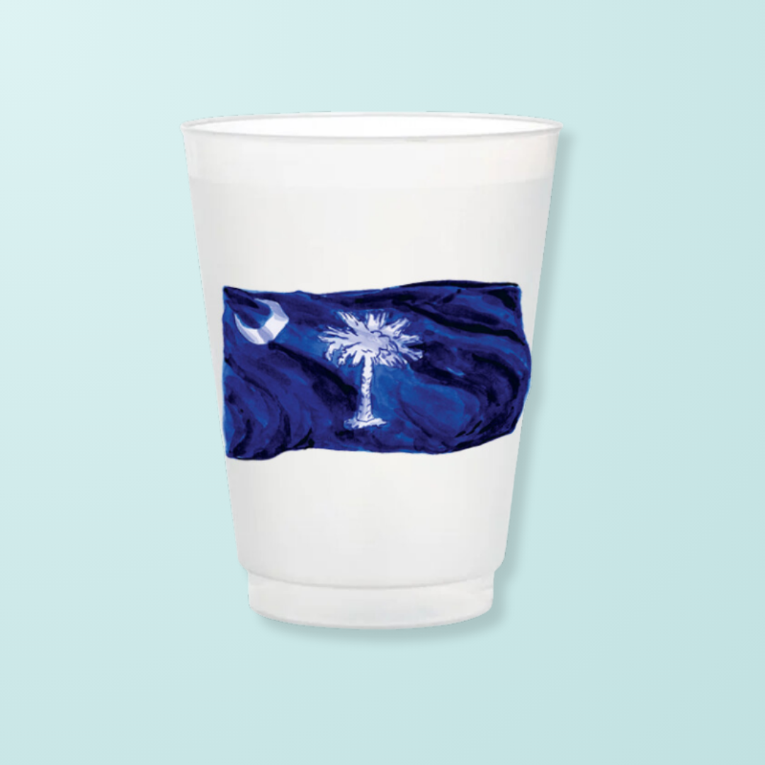 South Carolina Flag Frosted Cups