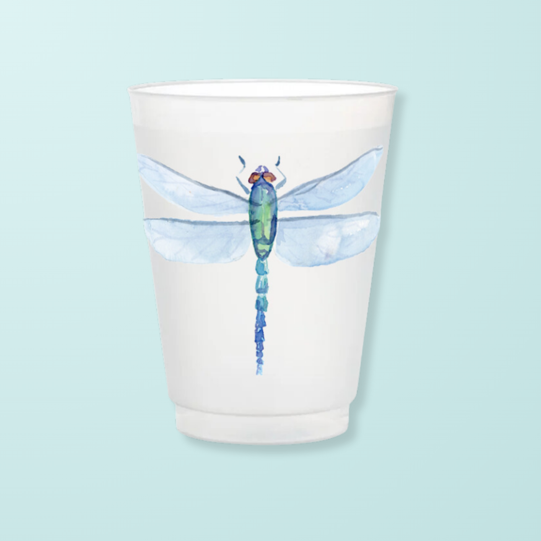 Dragonfly Frosted Cups