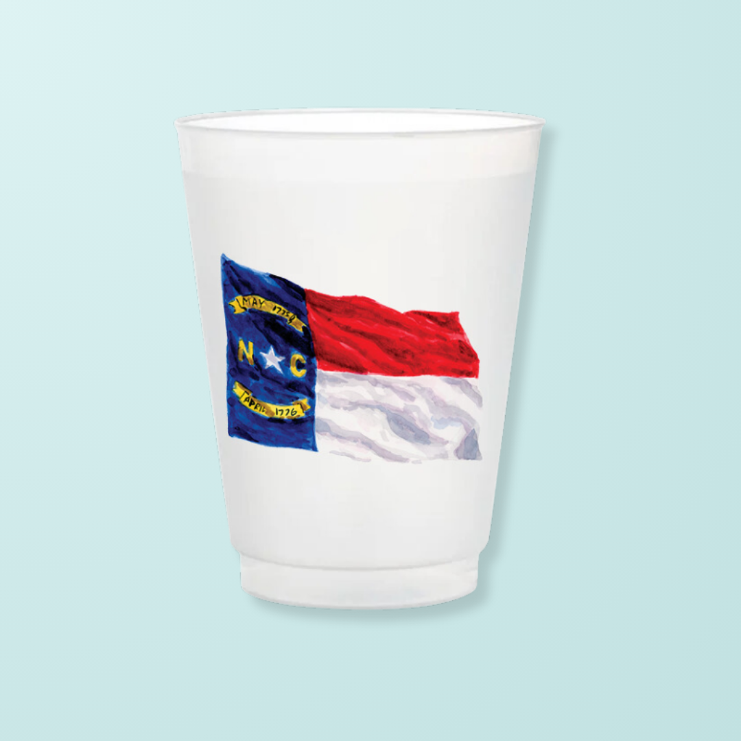 North Carolina Flag Frosted Cups