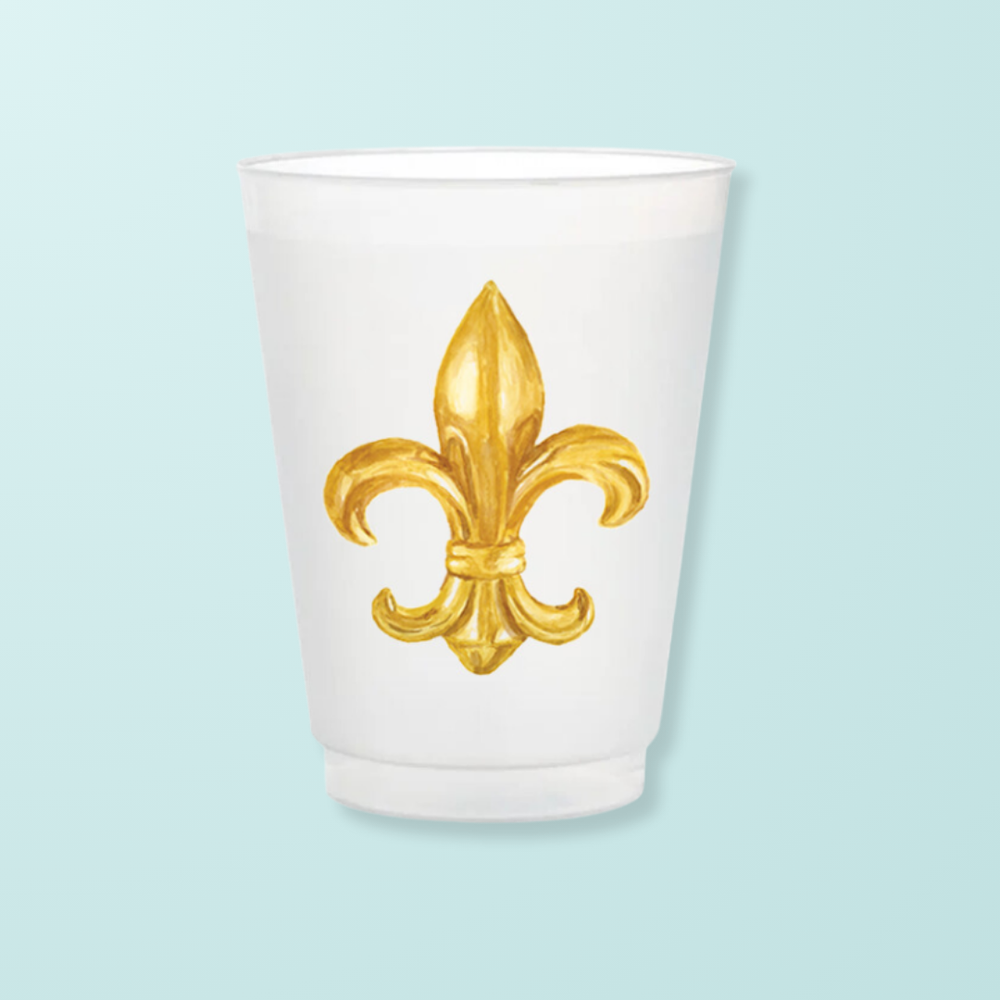 
                      
                        Gold Fleur De Lis Frosted Cups
                      
                    