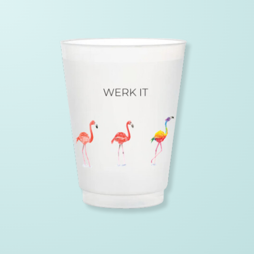 
                      
                        "Werk It" Flamingo Frosted Cups
                      
                    