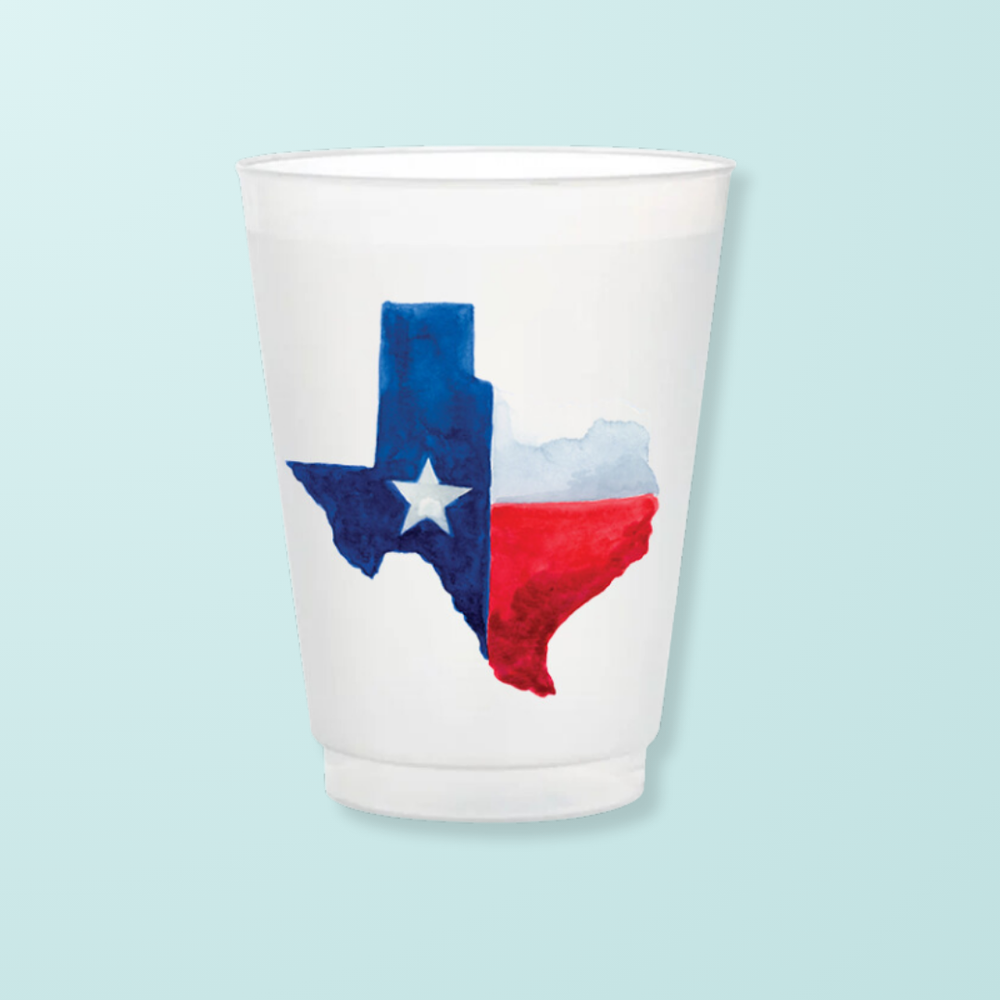 State of Texas Frosted Cups