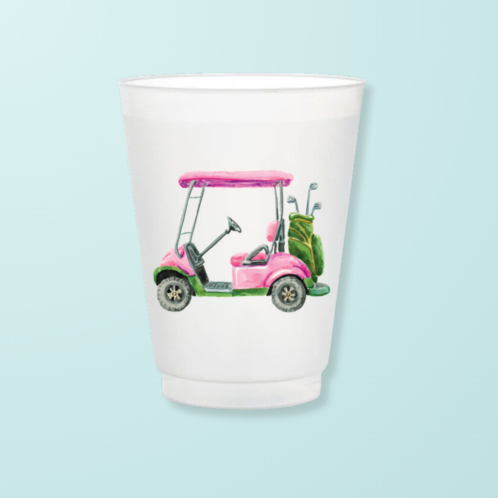 Golf Cart Frosted Cups