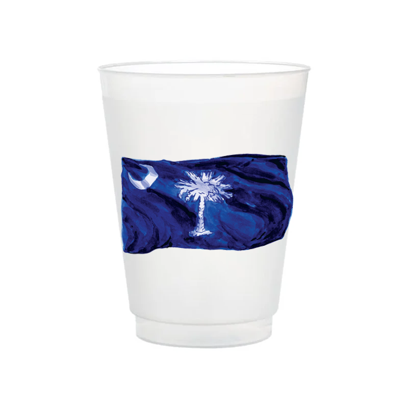 South Carolina Flag Frosted Cups