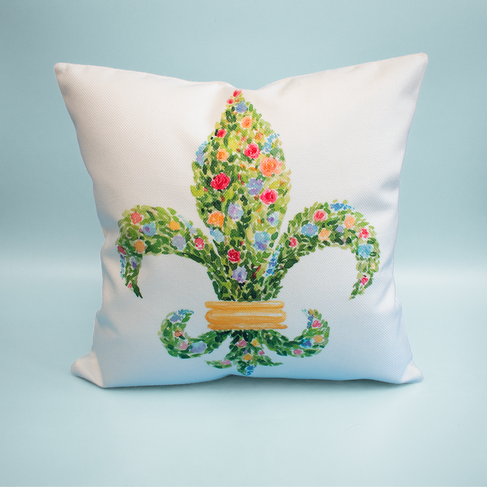 Floral Fluer De Lis Pillow