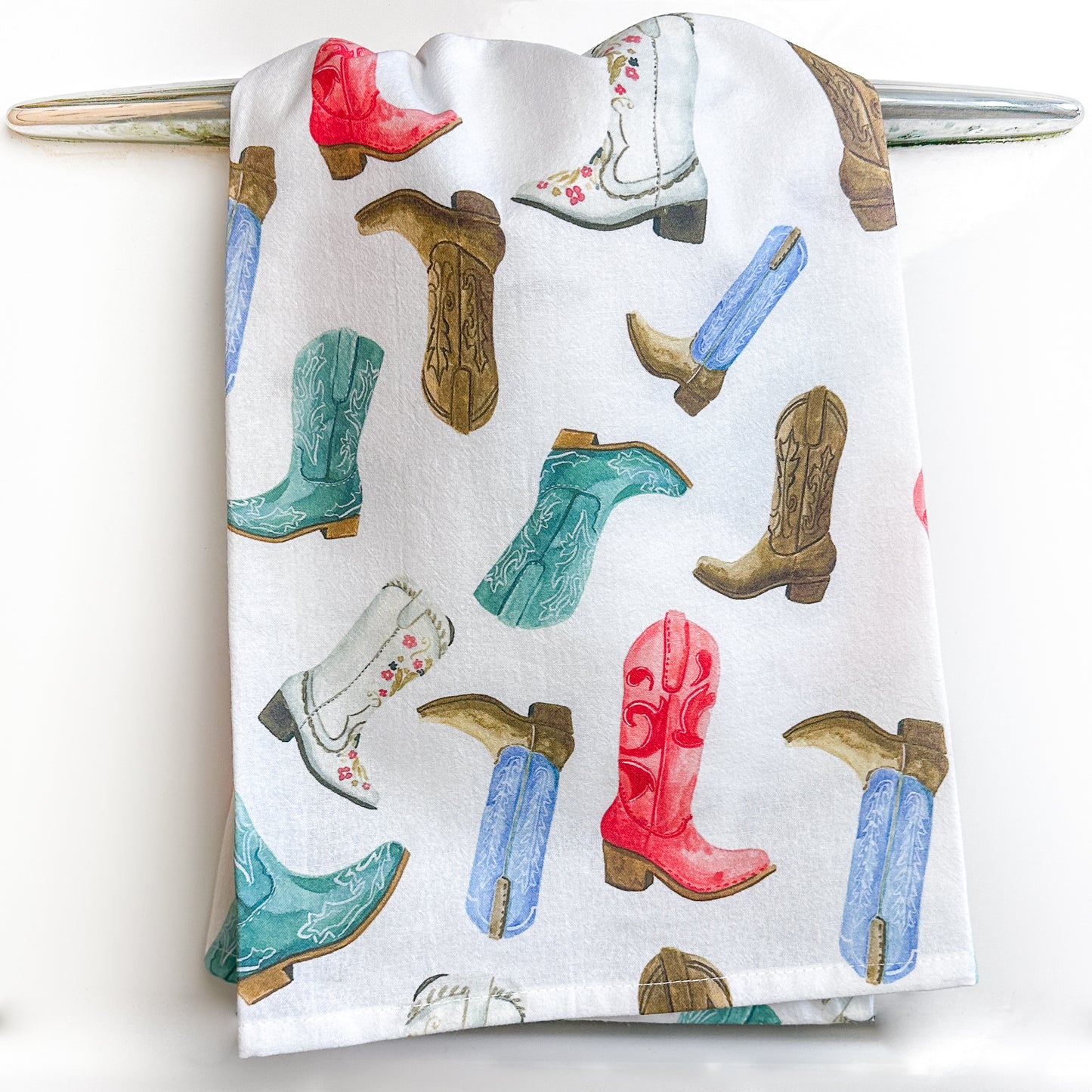 Colorful Cowboy Boots Towel