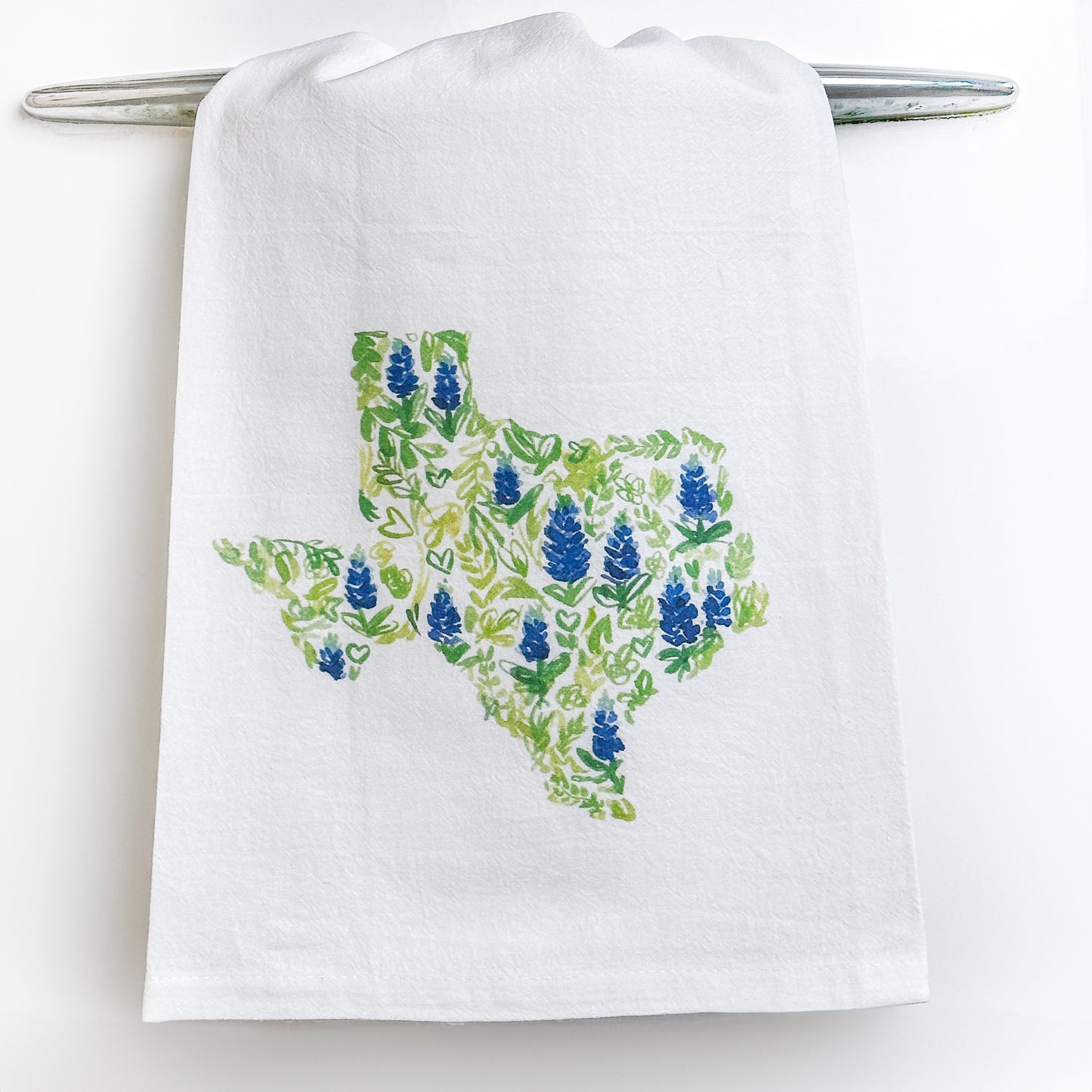 Texas In Bluebonnets Tea Towel