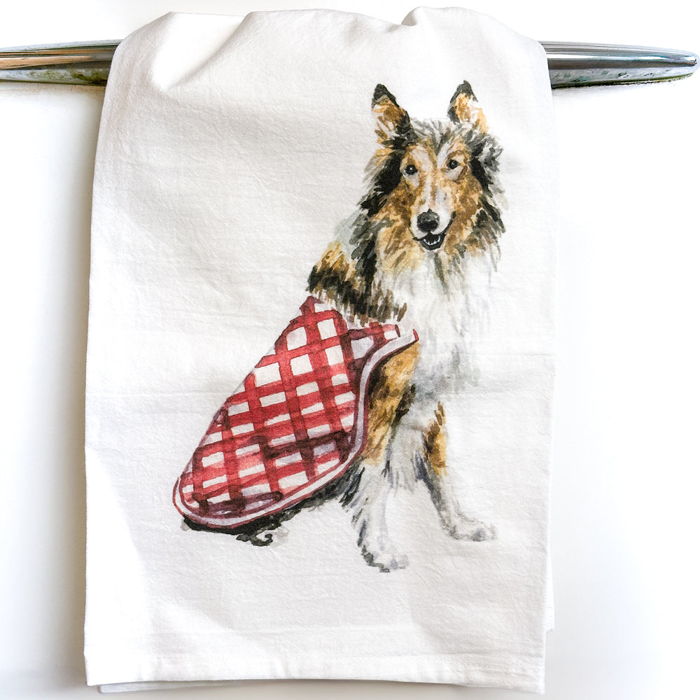 Rough Collie Tea Towel