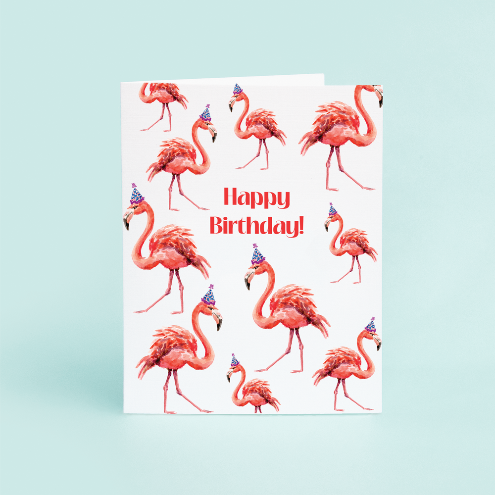 Birthday Flamingos