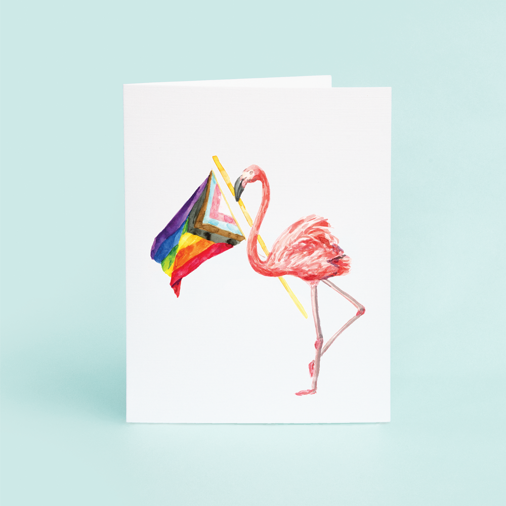 Pride Flag Flamingo