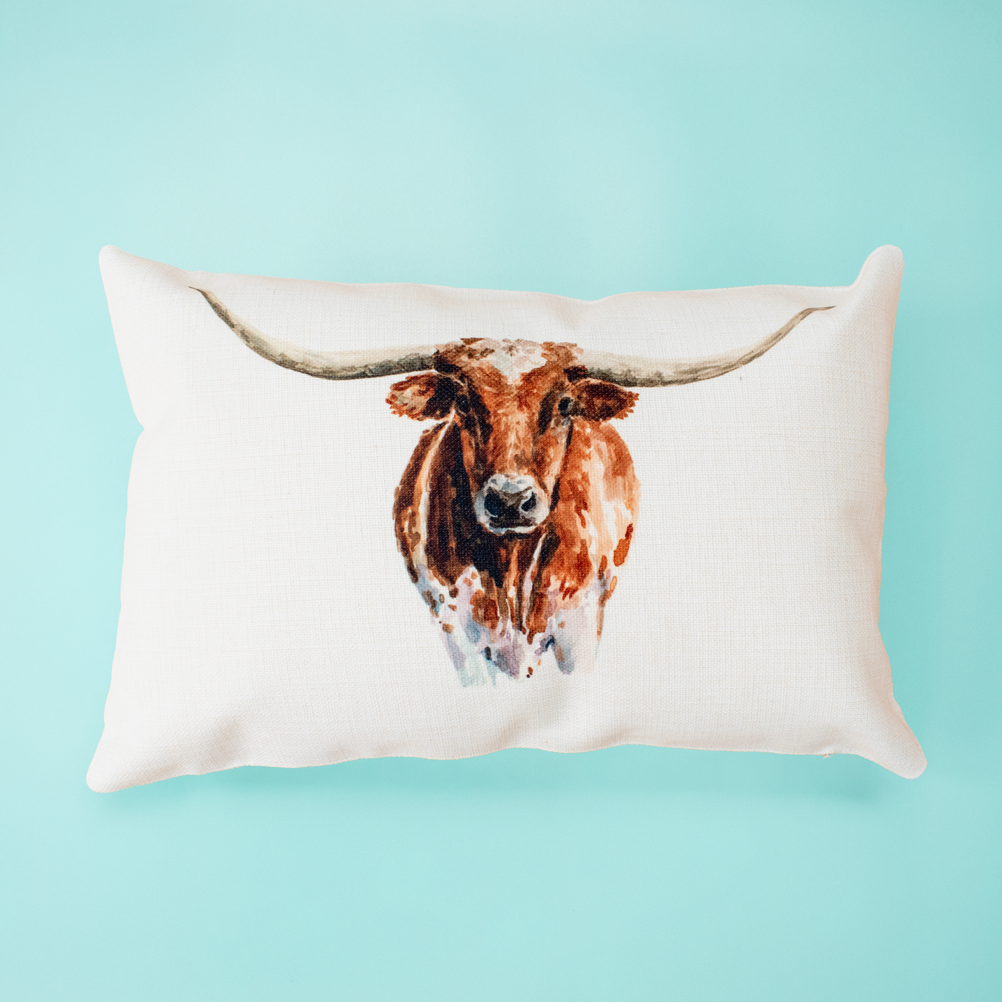 Longhorn Portrait Pillow