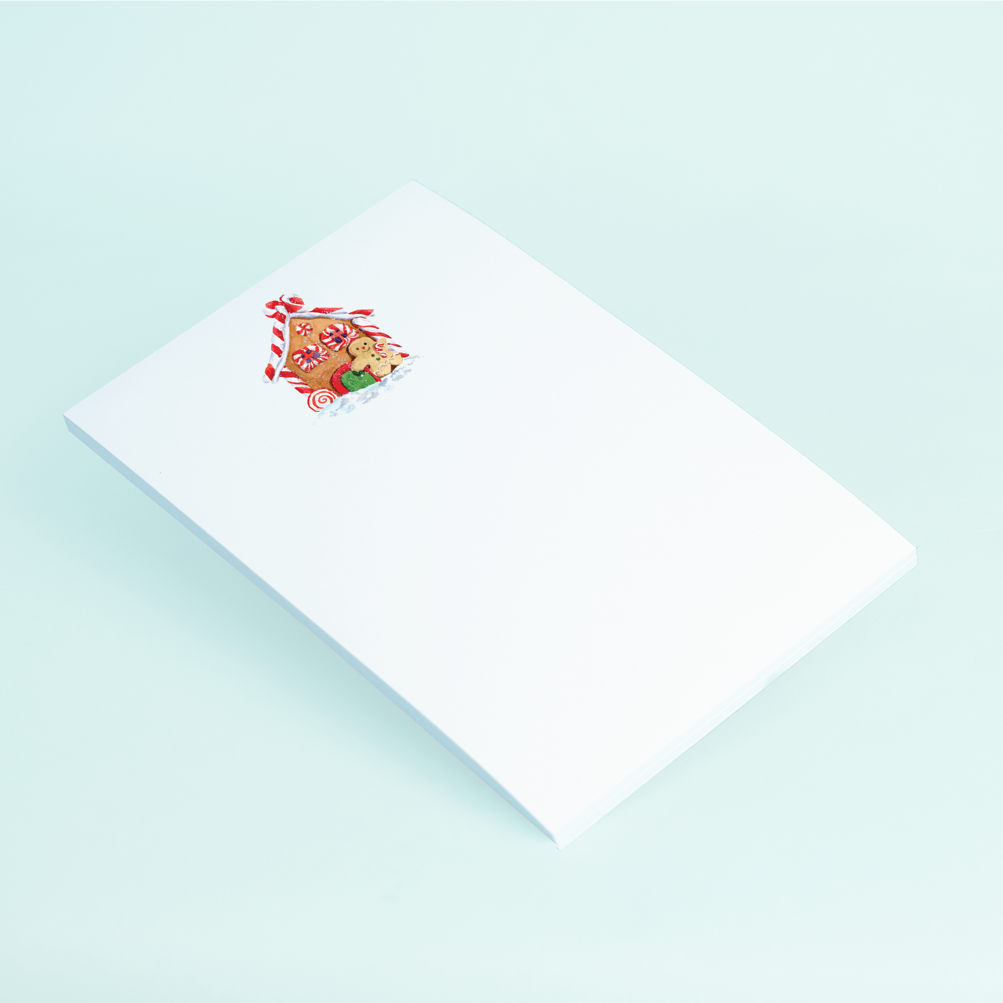 Gingerbread Note Design Gingerbread House Notepad | Traditional Holiday Stationery – Taylor ...