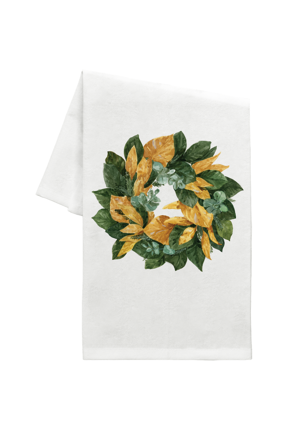 Magnolia Wreath Tea Towel