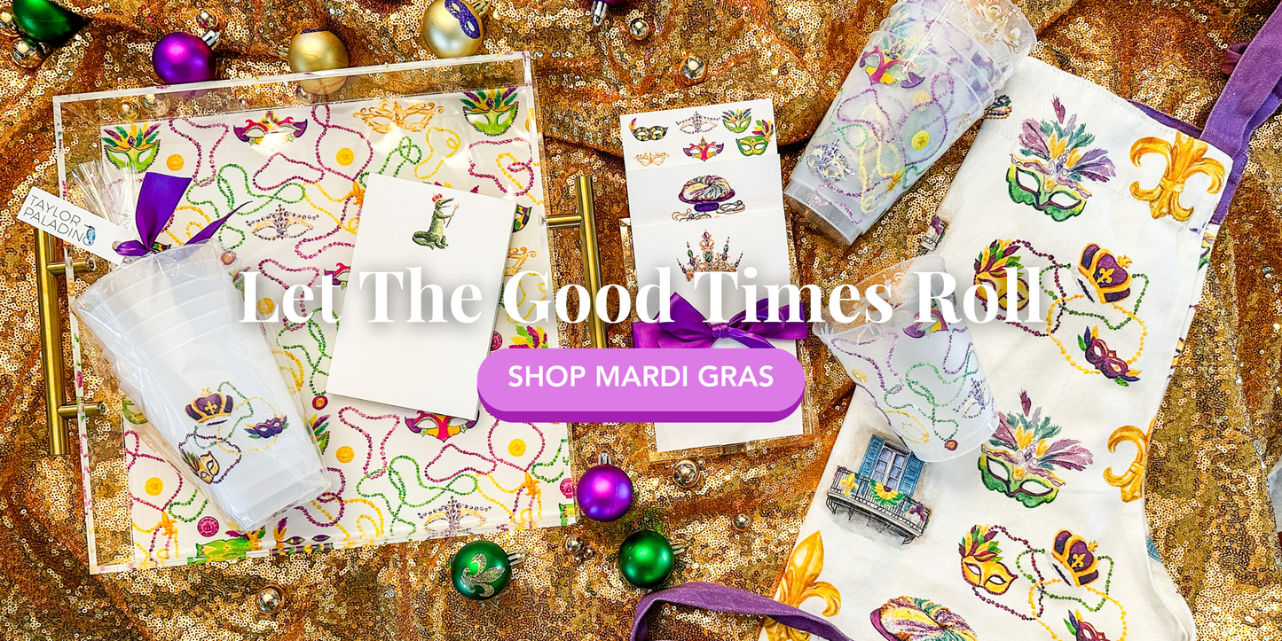 Mardi Gras Cups, Mardi Gras notepads, Mardi Gras Aprons, Mardi Gras Gifts