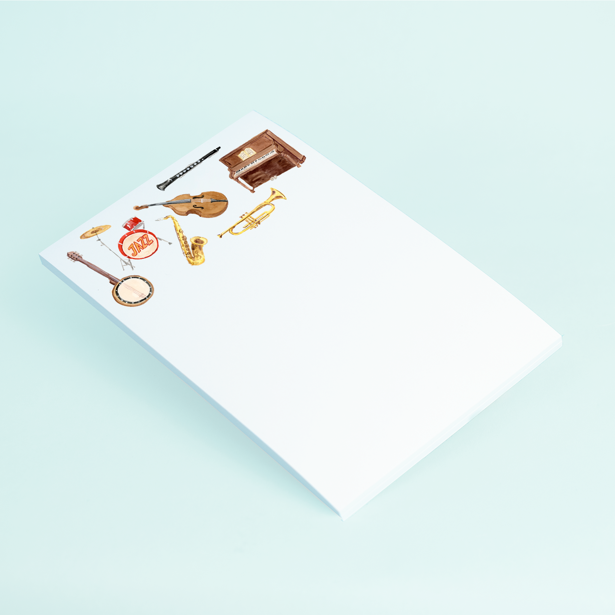 Jazz Instrument Notepad | New Orleans Stationery – Taylor Paladino