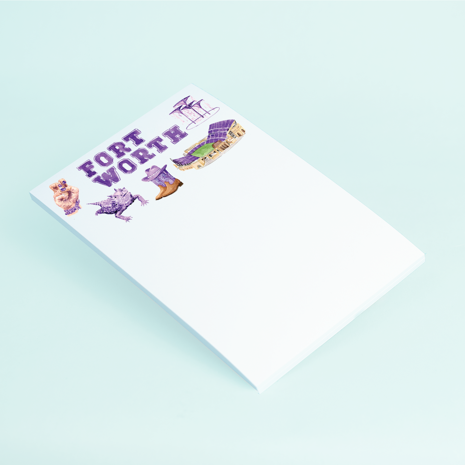 Fort Worth Pattern Notepad | Texas Stationery – Taylor Paladino