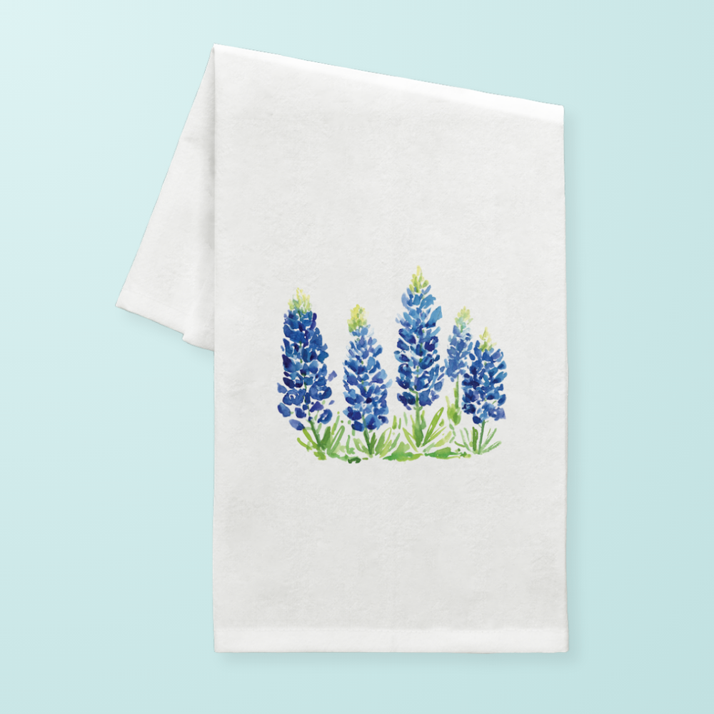 Bluebonnet Fields Tea Towel