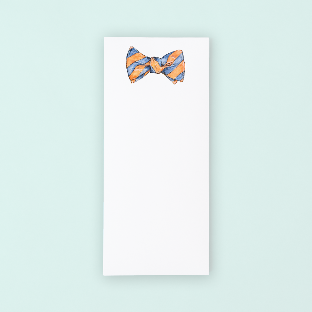 Orange Striped Bowtie  Lists Pad