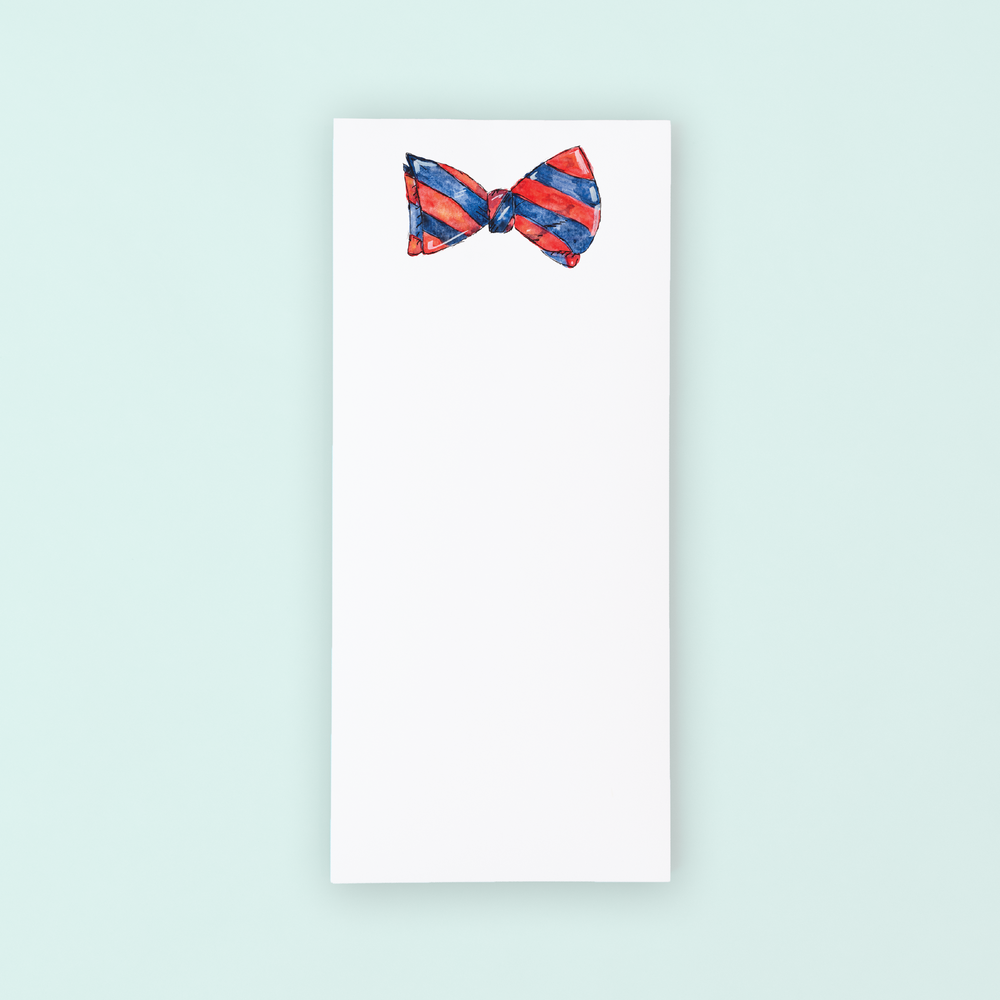 Red Striped Bowtie Lists Pad