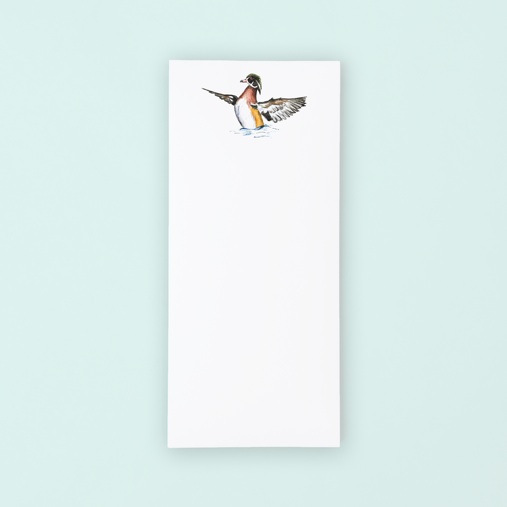 Wood Duck on Water  Lists Pad