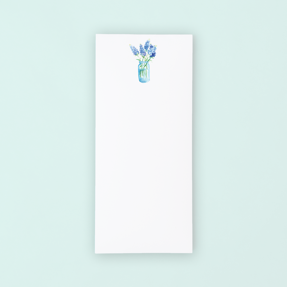 Bluebonnet Jar  Lists Pad