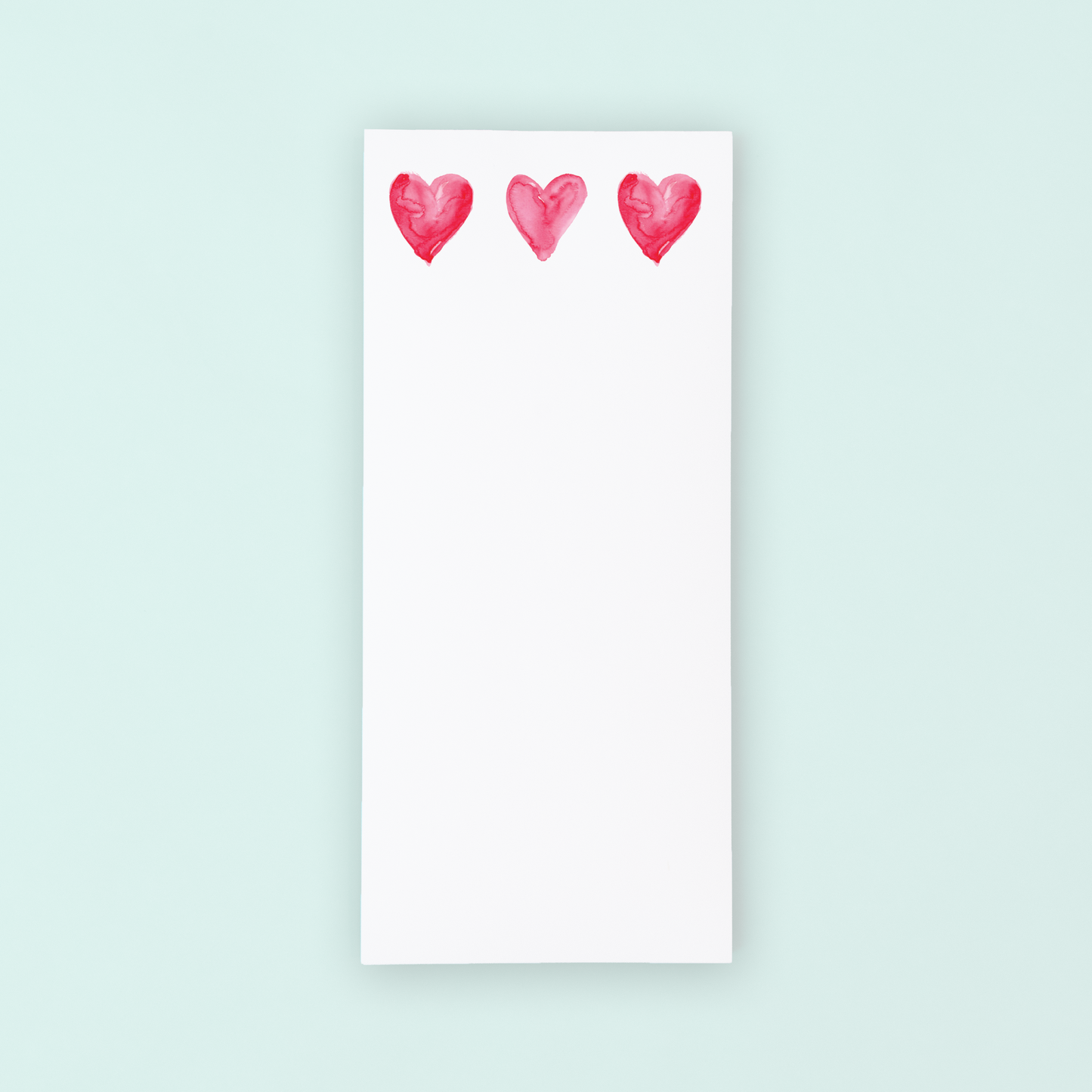 3 Pink Hearts Lists Pad