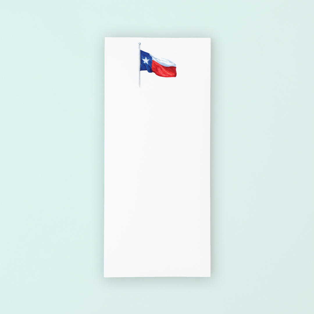 Waving Texas Flag  Lists Pad