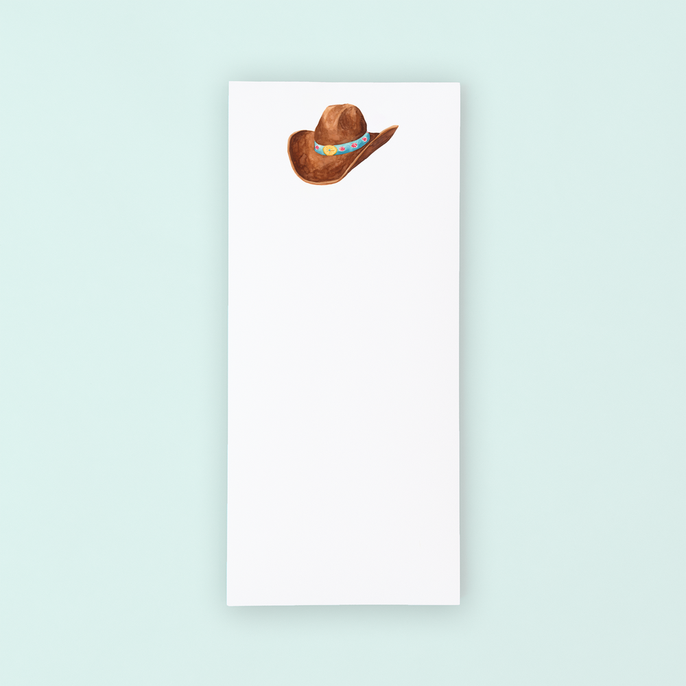 Blue Cowboy Hat  Lists Pad