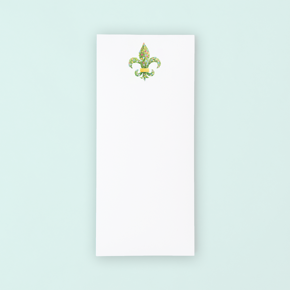 Floral Fleur De Lis  Lists Pad