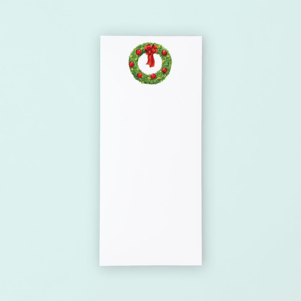 Christmas Bow Wreath  Lists Pad