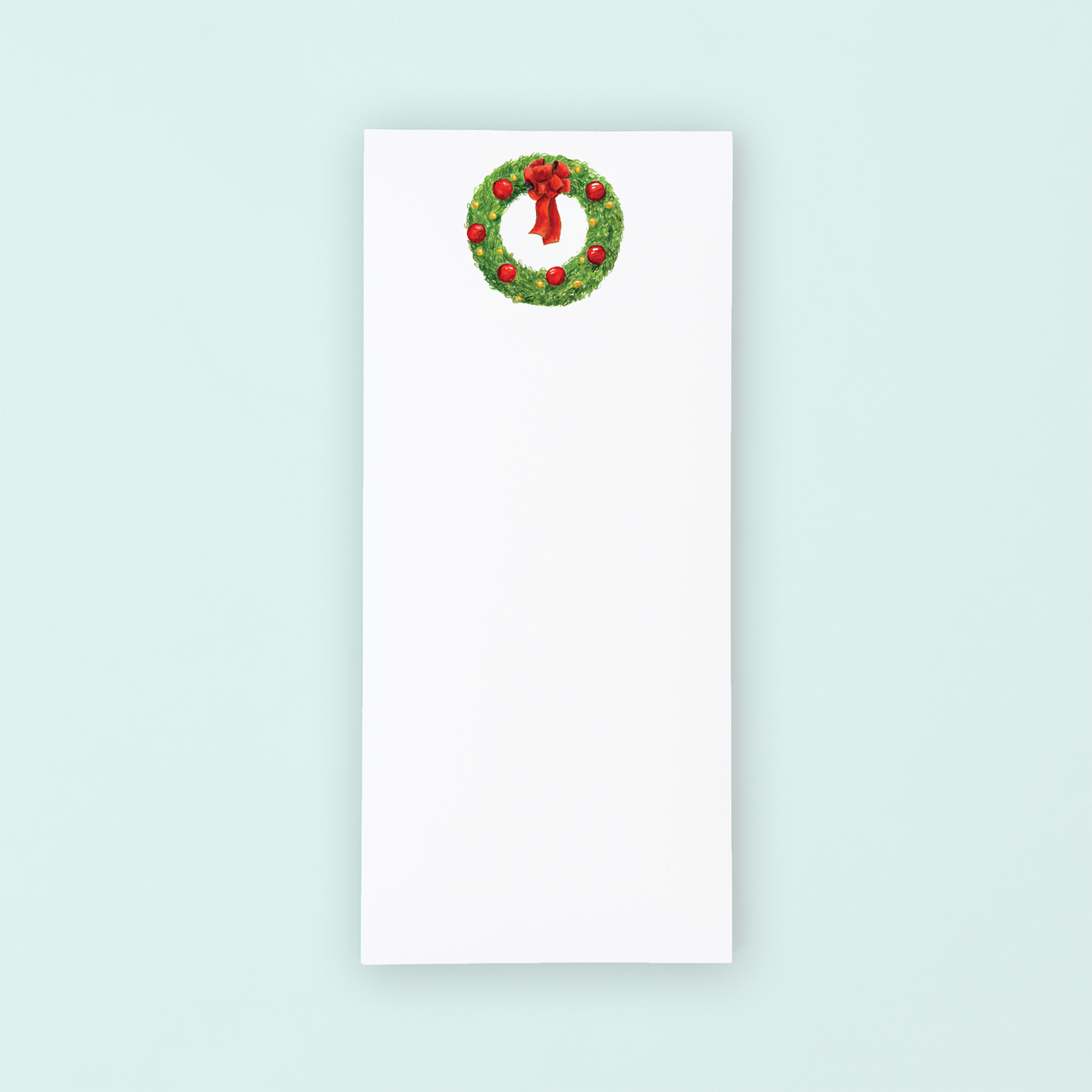 Christmas Bow Wreath  Lists Pad