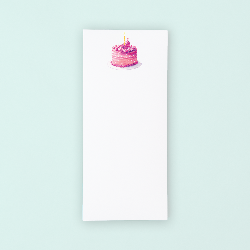 Pink Birthday Cake Lists Pad