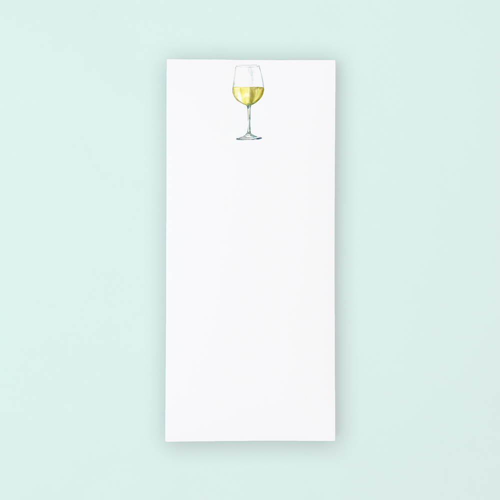 White Wine Glass Lists Pad